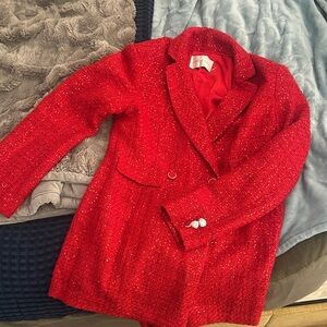 Endless Rose Red Blazer Romper